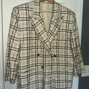UNIQUE Vtg Style Plaid Women's Blazer